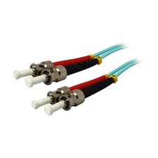15m ST-ST Duplex 50/125 OM3 Multimode 10GB Fiber Patch Optic Cable Aqua 50FT picture