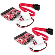 2pcs IDE TO Serial ATA SATA Interface Hard Drive HDD Adapter Converter W/ Cable picture