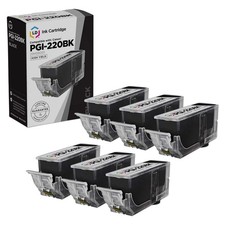 LD Comp Canon PGI220 6pk Black 2945B001 MP620 MP640 MX860 MP560 iP4700 picture
