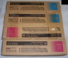 4 x genuine Fuji Xerox CT200540/CT200541 cyan,magenta toners for C4400,C2200 + picture