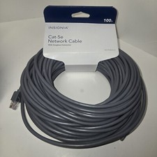 Insignia 100 Feet Cat-5e Network Cable with Snagless Conector Gray picture