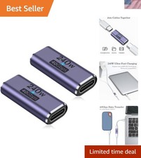 Durable USB-C Adapter 2 Pack: 240W Charging & 40Gbps Transfer, Plug-and-Play picture