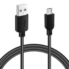 Micro USB Cable 3m USB 2.0 Type A to Micro USB Fast Charging Data Lead Black picture