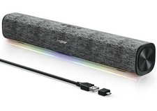 SOULION R100 Bluetooth USB PC Speakers LED Light Soundbar Desktop Laptop Black picture