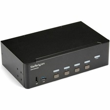 StarTech 4 Port HDMI KVM Switch, 4K 30Hz, Dual Display, TAA picture