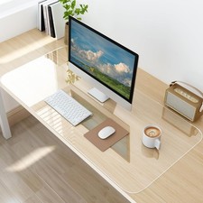Clear Desk Mat, NonSlip PVC Desk Protector Mat with Round Edge, Heat Resistan... picture