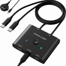 KCEVE USB C Switch, Bi-Directional USB C Switcher 2 Computers, MLEEDA USB Type C picture