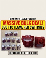 330 TTC Flame Red Mechanical Keyboard Switches Bulk Lot 33 Packs 10-Ct picture