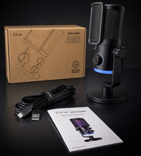 FIFINE AMPLIGAME AM6 USB RGB Condenser Gaming Chat Microphone, Black picture