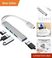 Versatile Aluminum 4-Port USB Hub for MacBook Pro/Air & Devices - Plug & Play picture