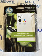 HP 61 Combo Ink Cartridges 61 Black Tri Color OPEN BOX Exp: 2027 picture