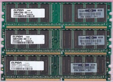 768MB 3x256MB DDR-400 PC3200 ELPIDA EBD25UC8AMFA-5B HP 326667-041 Ram Kit DDR1 picture