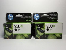 HP 2x 950XL Black Genuine Original Inkjet Ink Cartridges For HP Printers picture