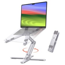 OMOTON LA10 360° Rotating Laptop Stand Riser for Desk, Ergonomic Foldable C picture