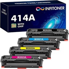 4x 414A Compatible Toner Cartridges with CHIP for HP M454, M479, M455, M480 picture