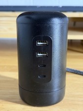 GE UltraPro Desktop Charging Station With 4 USB Ports And 5 Foot Cord (Black) picture