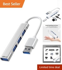 Sleek 4-Port USB Hub for Fast Data Transfer, Compatible with All Devices picture