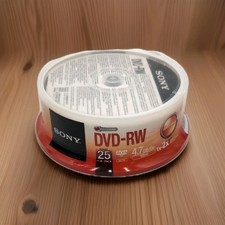 Sony 25DMW47SP DVD-RW 2X 4.7GB Spindle Rewritable DVD 25 Pack Factory Sealed New picture