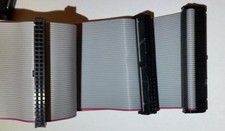 SCSI1 50 Pins Internal Flat Ribbon Cable 3 Female Connectors IDC 24 Inch picture