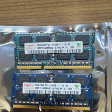Hynix 4GB (2x2GB) DDR3 SO-DIMM PC3-8500S 204-Pin RAM HMT125S6TFR8C-G7 picture