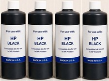 NEW PREMIUM COMPATIBLE HP BLACK PIGMENT INK REFILL (4,000ML) GALLON HIGH QUALITY picture
