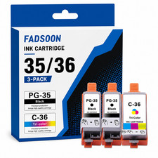 FADSOON® 3PK PGI-35 CLI-36 Ink for PIXMA TR150 iP110 iP100 Mini260 Mini320 picture