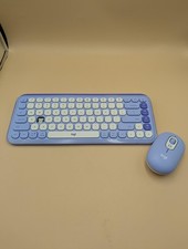 Logitech POP ICON Wireless Bluetooth Keyboard and Mouse Combo - Lilac picture