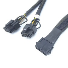 12VHPWR ATX 3.0 12Pin To 2-Port 8Pin PCI Express PCI-e Computer GPU Power Cable picture