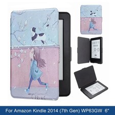 For Kindle 2014 7th Gen WP63GW Ultra-Slim PU Leather Flip Case picture