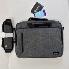tomtoc Gray 13in Laptop Shoulder/Messenger Bag Padded Strap Zip A50-C01G picture