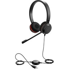 Jabra Evolve 20 HSC016 UC Stereo USB Wired Headset Black - MS Teams Zoom picture