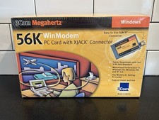 3Com Megahertz 56K V.90 PC Card Type II Modem 3CXM356 with XJACK Connector NEW picture