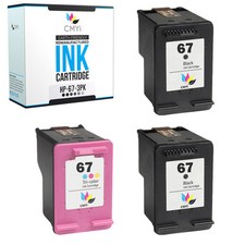 3-PK Compatible HP 67 Combo Pack Ink Cartridges for ENVY 6010e 6454e 6065e 6066e picture