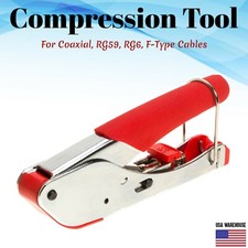 Compression Tool RG58 RG59 RG6 F BNC RCA Coax Crimper Coaxial Cable Connector picture