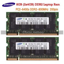 SAMSUNG 8GB (2x4GB) PC2-6400 DDR2 800 MHz SO-DIMM 200-Pin Laptop Memory for Dell picture