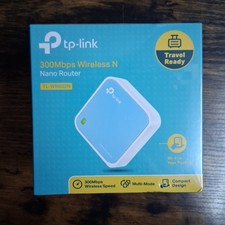 TP-LINK TL-WR802N 300Mbps Wireless N Nano Router Travel Ready Compact Blue/White picture