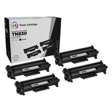 LD Products Replacement Toner Cartridge Compatible with Brother TN830 4-Pk Black picture