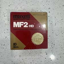 10 Pack Maxell MF2-HD Floppy Disks New In  Box. Gold Standard. picture