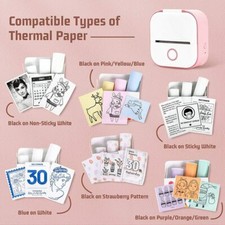 3/6/9 Rolls Self-Adhesive Thermal Sticker Paper for Phomemo T02 M02 M02L Printer picture