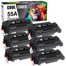 6 Pack CE255A 55A Toner fit for HP LaserJet Pro P3011 P3015D P3015n P3015X P3016 picture