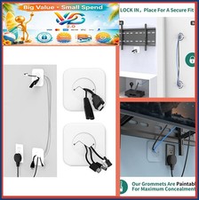 TV Cord Hider Cable Management Kit for Wall Mounted TV White 2 Pack picture