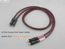 A01P (1m 3ft) --- Pair Canare L-4E6S RCA (M to M) HiFi Audio Cables Locking Plug picture