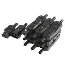 10Pair 10A 3Terminals Panel Mount IEC320 C14 Power Socket C13 Plug Adapter picture