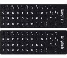 2PCS English Keyboard Letters Replacement Stickers Large Print Fonts picture