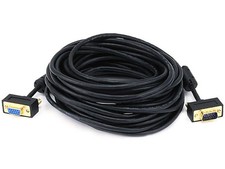 Ultra Slim SVGA Super VGA M/F Monitor Cable - 35 Feet With Ferrites | 30/32AWG picture
