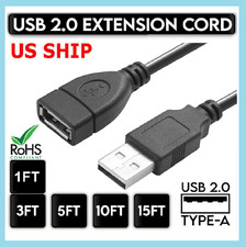 High-Speed USB to USB Extension Cable USB 2.0 Adapter Extender Cord Male/Female picture