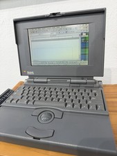 Rare Apple Macintosh PowerBook 165c Vintage Laptop - Works (with Novelty Pins) picture