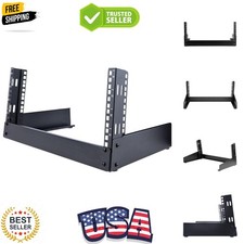 2-Post 4U Desktop Server Rack, Small Open Frame 19in Computer Rack, Compact N... picture