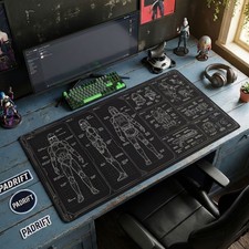 Clone Trooper Blueprint XL Gaming Mouse Pad, Star Wars Desk Mat picture