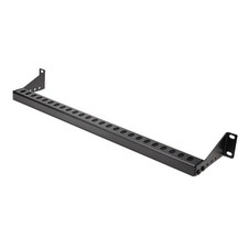 StarTech.com 1U Rack Mountable Cable Lacing Bar 1.5 to 3.7in offset, Black  picture